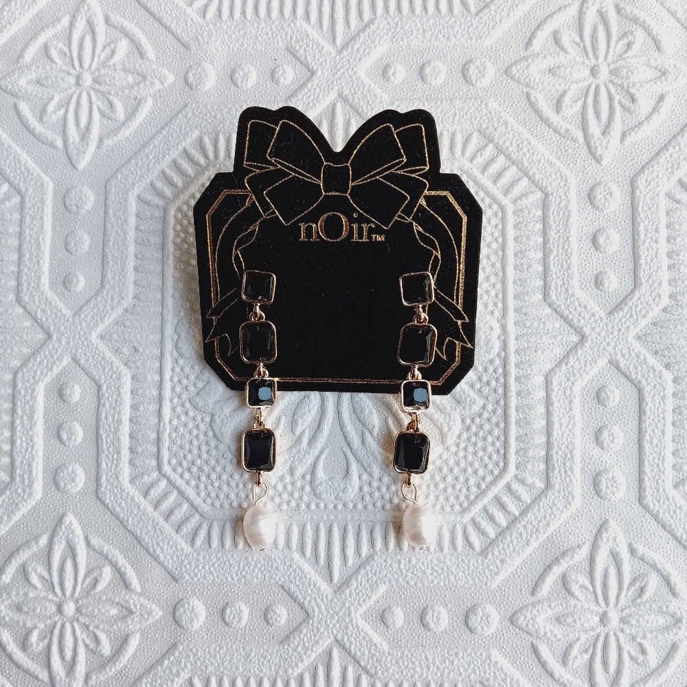 Faux Pearl Dangle Earrings